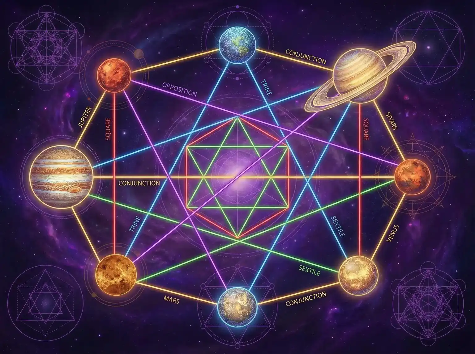 行星相位解读 - 自拍偷拍图片 | 占星学进阶